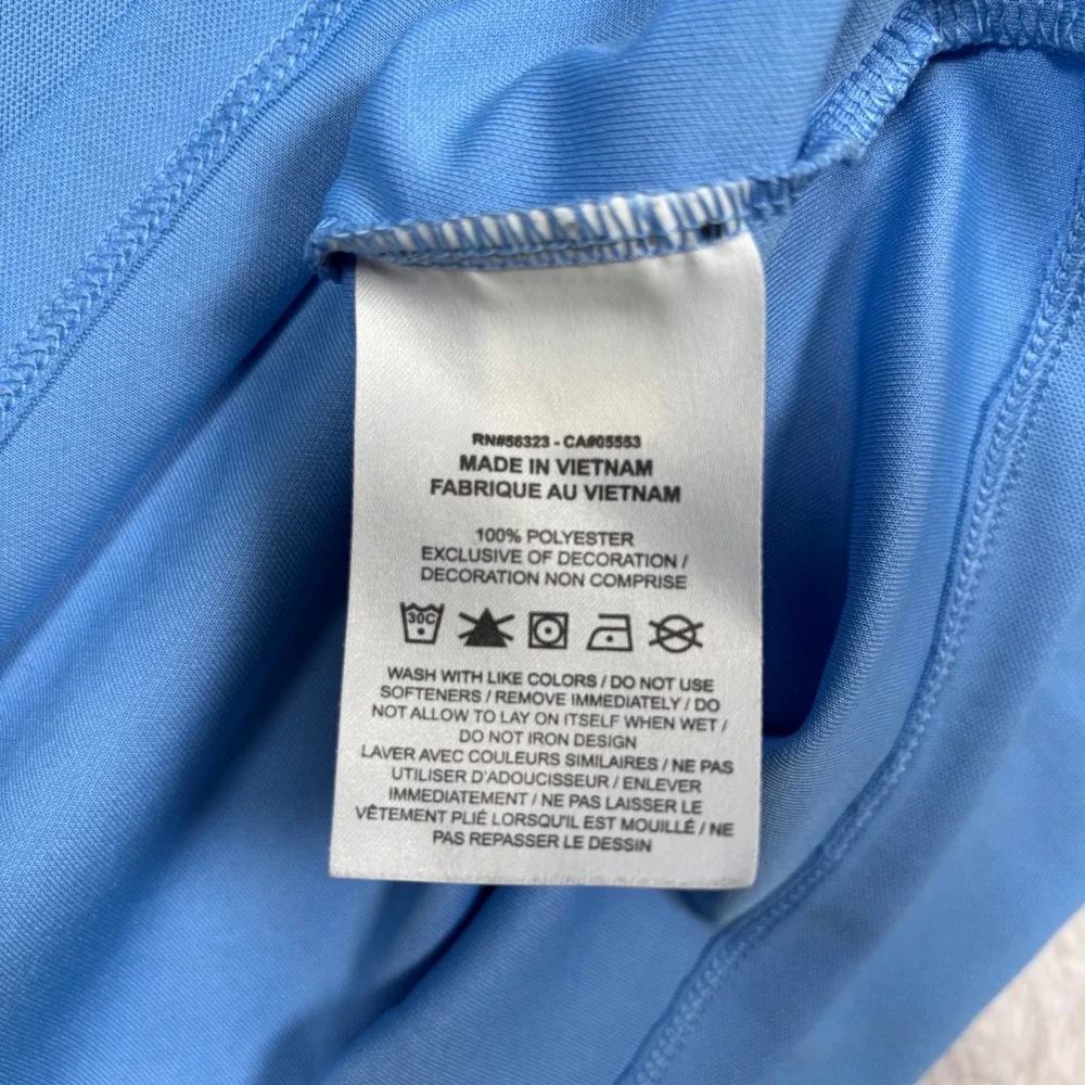 Smith Bits Nike Polo Shirt Men XL Light Blue Embroider Performance Wicking Drill